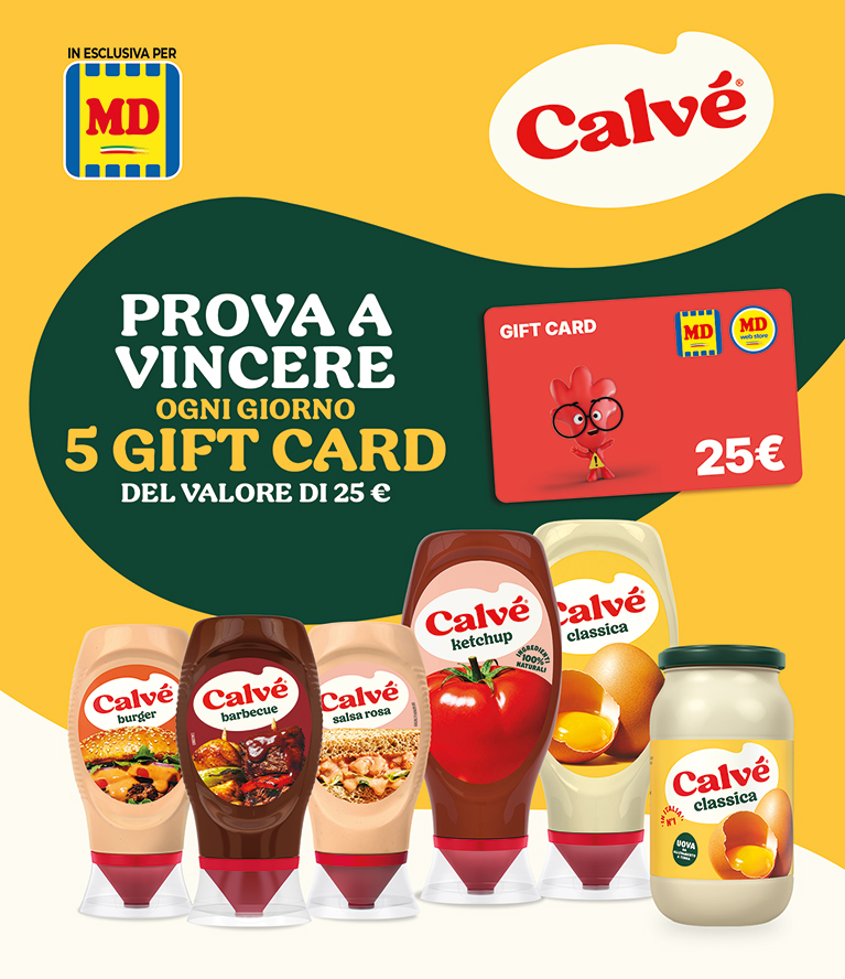 Concorso back to school: Calvè x MD. Prova a vincere ogni giorno 5 gift card del valore di 25 euro